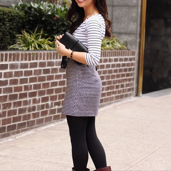 J. Crew Postage Stamp Blue Purple Tweed Metallic Mini Skirt - Picture 3 of 9